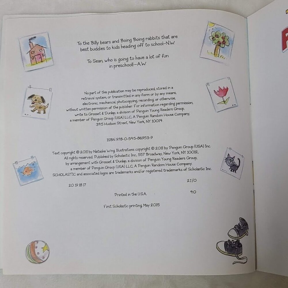 The Night Before Preschool Natasha Wing 2015 First Scholastic Edition - Picture 8 of 10
